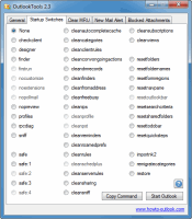 Start Outlook with a command line switch. Hover on the switch for a detailed description of the switch.